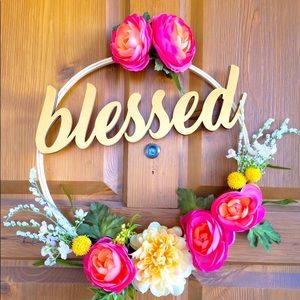 Handmade blessed door wreath